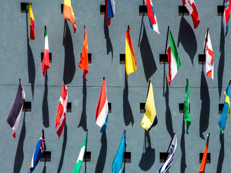 Empoderamiento climático: Banderas de los países parte.